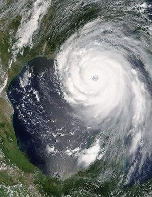 Satellitbillede af orkanen katrina