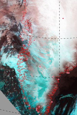 Satellitbillede Grønland